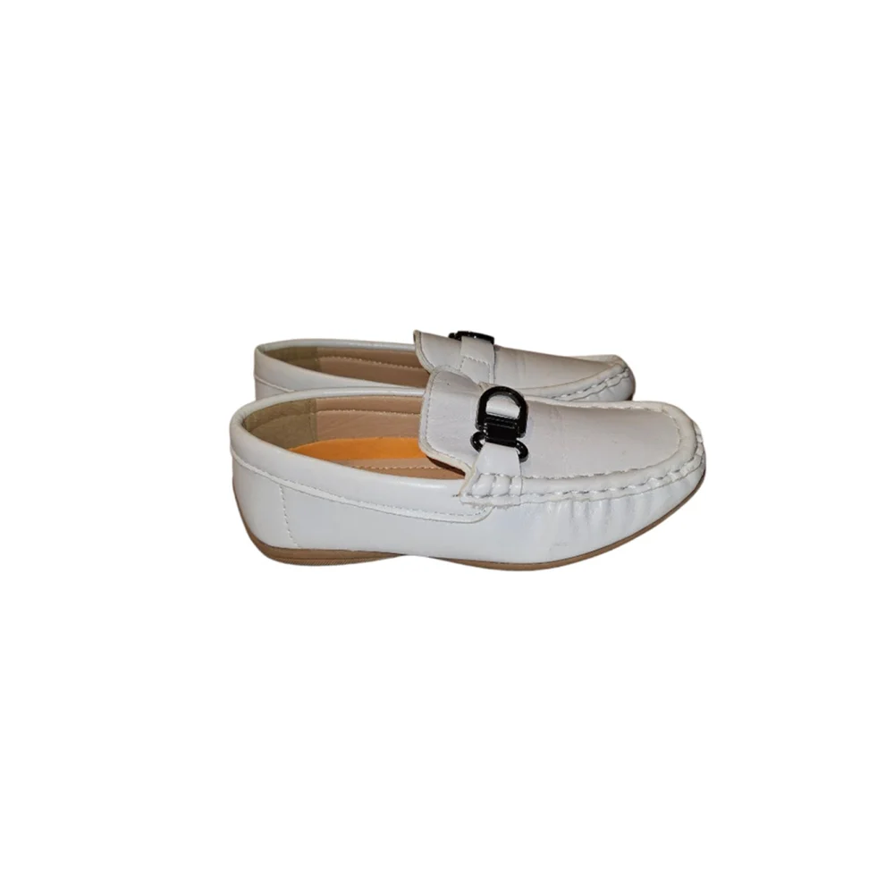 Boys Jordano Collection Loafers Size 11 White Toddler